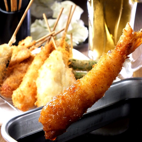 大阪といえば串カツ♪心斎橋で西成二代目にしかわやの串カツが味わえます！！