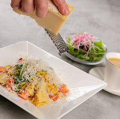 【季節のパスタランチ】山椒香るしらすと筍のペペロンチーノ