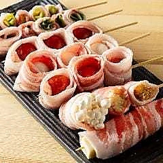 【巻物串】しそ豚バラ巻き/アスパラ豚バラ巻き/チーズ豚バラ巻き/明太子豚バラ巻き