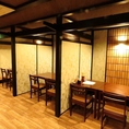和モダンで落ち着きのある店内は、貸切でのご利用も可能です。会社宴会・同窓会・歓送迎会といったお集まりに是非ご利用ください。