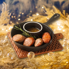 4種の極太ソーセージグリル ハニーマスタードソース