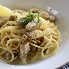 自家製パンチェッタの白いパスタ