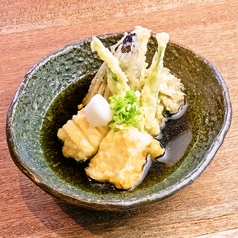 練り豆腐と季節野菜の揚げ出し