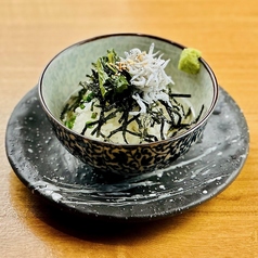 しらすと野沢菜の出汁茶漬け　