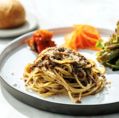 スパゲッティ　ミートソース　　～チーズのラぺ