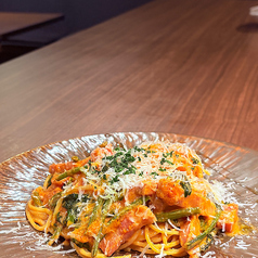 ベーコンのトマトクリームパスタ