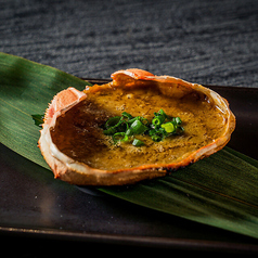 蟹味噌甲羅焼き／椎茸の香草ガーリックチーズ