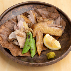 黒岩土鶏の炭火盛り合わせ