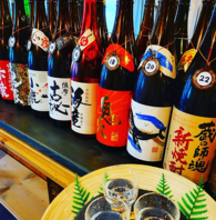 多彩な焼酎と日本酒の宝庫