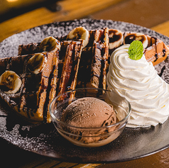 チョコバナナワッフル