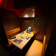 プライベート利用に最適な個室もご用意