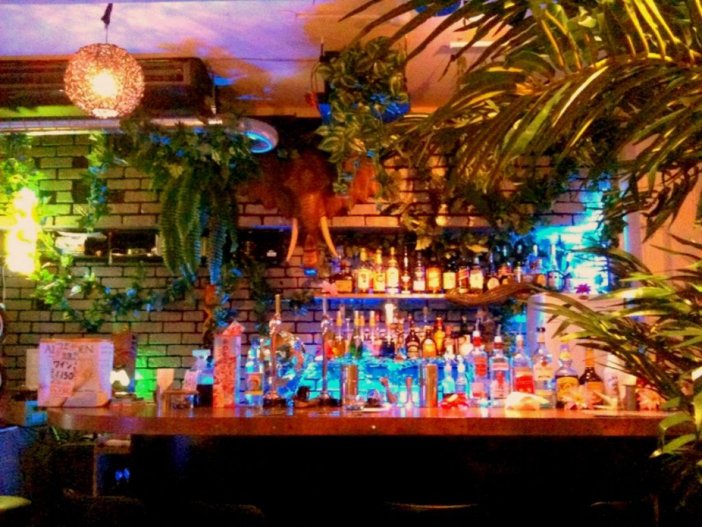 ジャングルな店内でかんぱ～い！！！雰囲気はバツグン☆