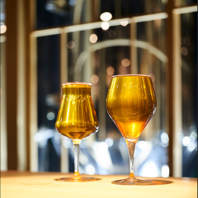 こだわりの切子グラスで飲み比べ！