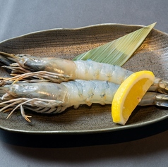 有頭エビ塩焼き