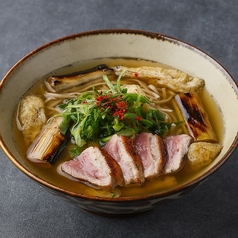 鴨と白葱と蕎麦(温)