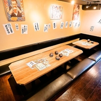 大人数でワイワイ楽しめる座敷席完備！