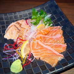 サーモン刺身盛り