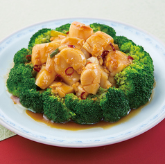 ホタテとブロッコリー炒め