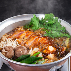 【産地直送】糸島鶏の旨みを凝縮！濃厚卵で味わう至高の「鶏すき焼きコース」☆4,400円（税込）☆の写真