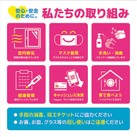 感染予防対策◆安心して外食を楽しんでいただく為に