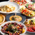 飲み放題付きコース料理は、前菜からメイン料理にデザートまで見た目にも美しい料理を堪能できます♪