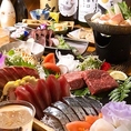 【四季折々の宴会コース】土佐の海鮮や名物料理を盛り込んだ贅沢なプランをご用意。取り分け不要の個人盛り提供で接待にぴったりです。