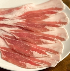 望来豚　バラ肉　梅肉三杯酢