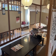 大型宴会が可能な掘りごたつ式のお座敷完備