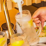 新感覚!!卓上サーバーサワーは1時間飲み放題500円でご提供!!逸品と一緒にお楽しみください!!