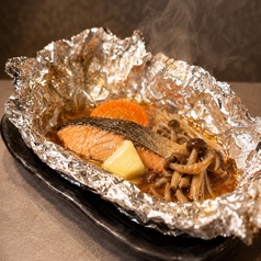 鮭とキノコホイル焼き