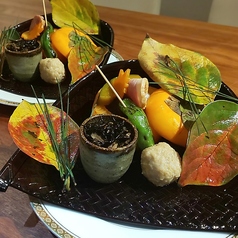 柿釜盛り込みの前菜
