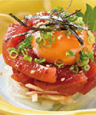 本マグロの旨辛ユッケ