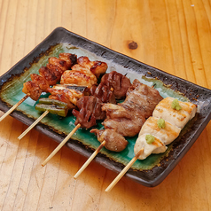 大山鶏 串の5種盛り合わせ