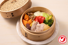 ごろっと野菜と豚肉のせいろ蒸し[ポン酢付]