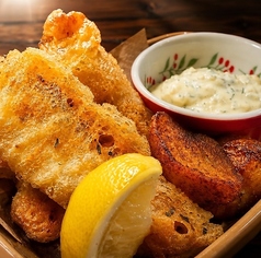真鯛の「フィッシュ＆チップス」トルティーヤ付