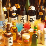 料理との相性が良いお酒を豊富にご用意しております！ビールはもちろん日本酒や焼酎、ハイボールまで