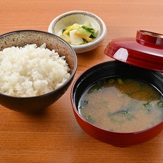 ご飯セット(白ご飯・味噌汁・お漬物)