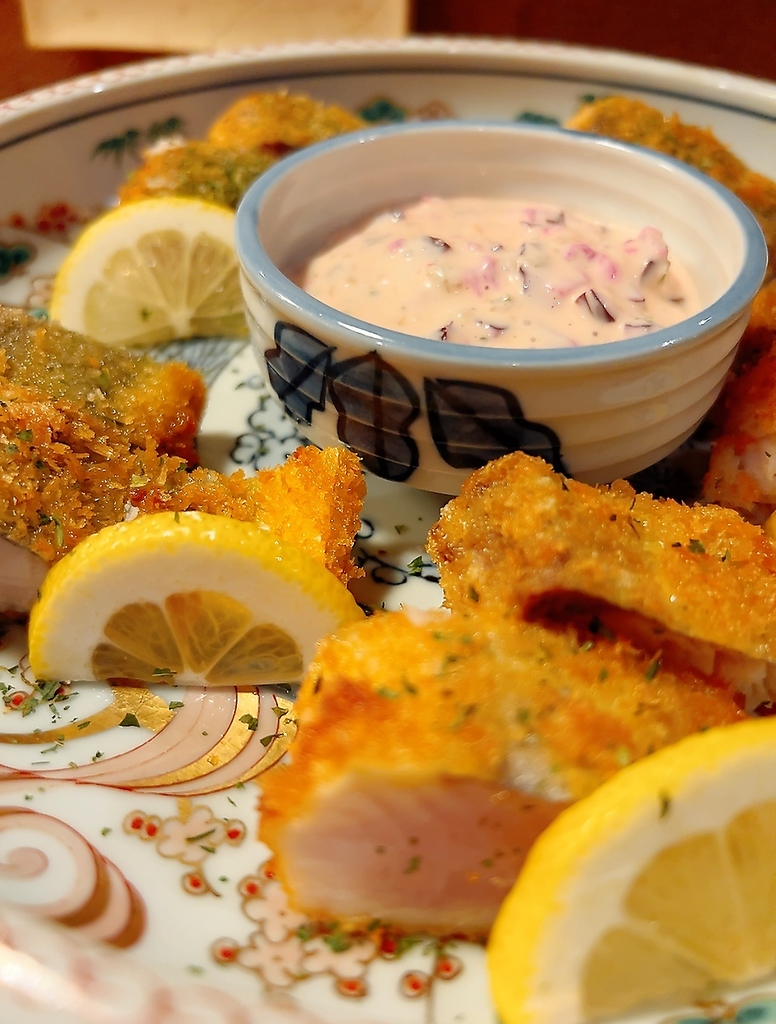 鰆のレアカツ、自家製タルタル