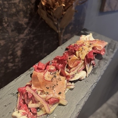 糸島生ハムとトレビスのハニーマスタード和え