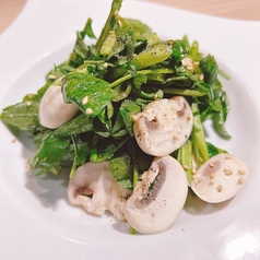 レモン香る クレソンとマッシュルームのサラダ