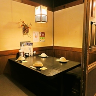 雰囲気自慢の和個室は２名様～ご案内致します。