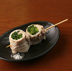 【蒸】青ねぎ豚巻き串（1本）