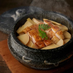 はかた地どり山椒焼き　筍土佐煮　石釜炊き込み飯