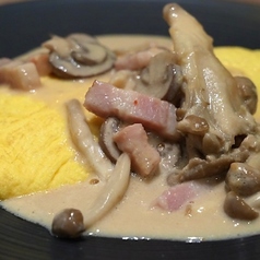 和風きのこクリームオムレツ