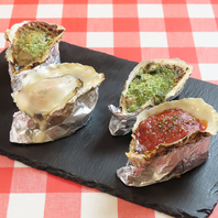 豊富な焼き牡蠣メニューの数々