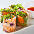 料理メニュー写真&nbsp;エビとサーモンの生春巻き