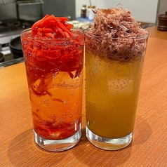 当店名物サワー。鉄板料理との相性の良い名物サワーです