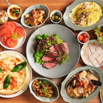 90分食べ放題コースはグランドメニューのほぼ全てのお料理が食べ放題！