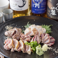 朝びき鳥の新鮮な鶏刺し