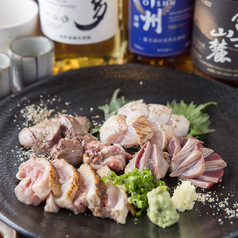 朝びき鳥の新鮮な鶏刺し